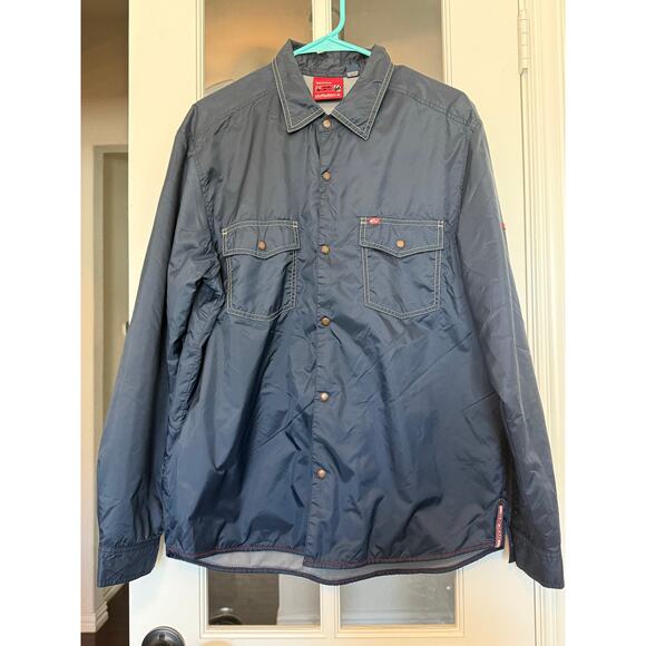 VTG Y2K Quiksilver QuikJean windbreaker snap up jacket size medium - Picture 1 of 11